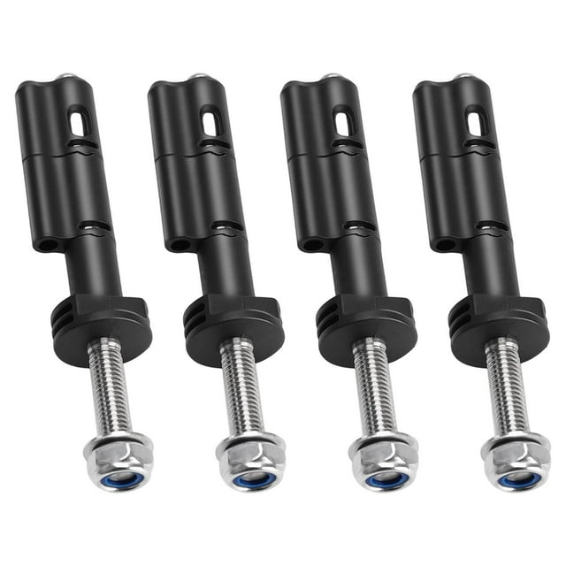 Kit de 4 pasadores de montaje de acero inoxidable con cerradura para placa de tracción, antirrobo, incluye pernos para