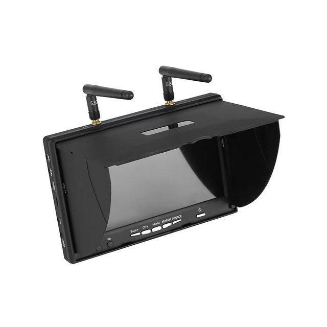 5.8g 2ch 7 Inch Raceband Fpv Monitor 800x480 With Dvr Build-in Battery Video Screen For Fpv Multicopte With Us Plug