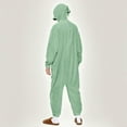 thumbnail image 7 of Womens One Piece Jumpsuits Zip-Up Pajamas Casual Hooded Onesies Long Sleeve Jogger Playsuits Loungewear with Pockets Mint Green, S, 7 of 7