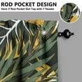 thumbnail image 5 of Kitchen Curtains 36 Inch Short - 3 Panel Set, Rod Pocket Window Curtain with Tropical Leaf Botanical Print, 100% Polyester for Farmhouse, Cafe, Kitchen, Bedroom, Easy Wash, 5 of 6