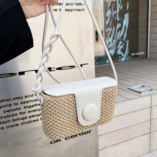 Bolsa De Hombro Bolsa de hombro compuesto para mujer, correa ajustable, paja, duradero, viaje de compras para mujer Ndcxsfigh Para Estrenar