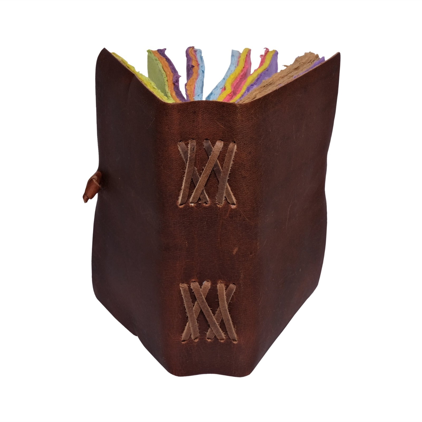 Leather Journal Writing Notebook Bird Floral