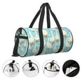 thumbnail image 5 of Gaeub White Geese and Flower Lightweight Travel Cylinder Bag Gym Tote Bag Sports Training Duffle Bag with Pockets and Straps, 5 of 8