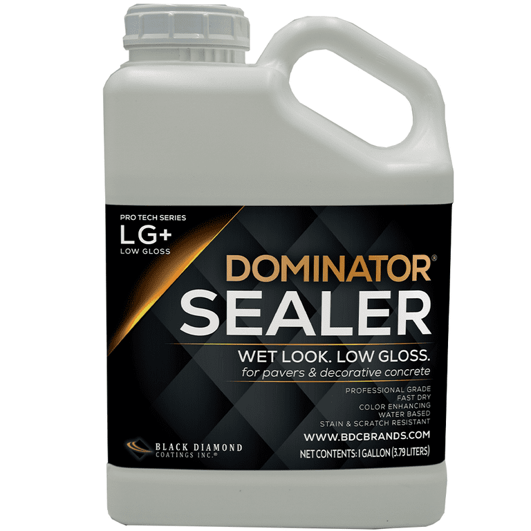 5 Gal. DOMINATOR LG+ Clear Acrylic Sealer - Low Gloss Paver Sealer - Wet  Look