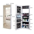 thumbnail image 2 of SalonMore Mirrored Jewelry Cabinet Armoire Organizer Over Door and Wall Mount, 2 of 12