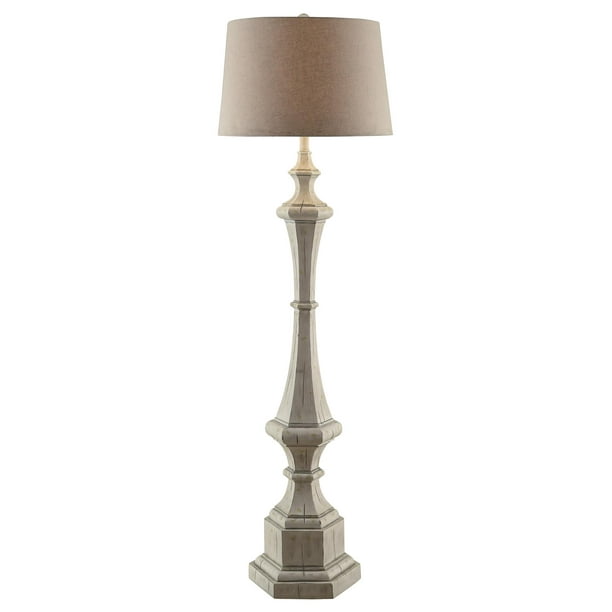 Wooden Column 61 5 Inch Floor Lamp, Whitewash Wood Tripod Table Lamp