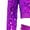Purple, variant on Aislor Girls Jazz Dance One Shoulder Long Sleeve Sequins Crop Top with Flared Pants for Performance Competition Hot Pink 14