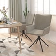thumbnail image 3 of vidaXL Swivel Dining Chairs 2 Pcs Upholstered Accent Leisure Side Chair Velvet, 3 of 12