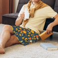 thumbnail image 5 of Fuzoiu Pumpkins And Sunflowers2 Print Pajama Shorts for Men, Men's Pajama Bottoms,Mens Lounge Sleepwear,Pajama Pants with Pocket-3X-Large, 5 of 6