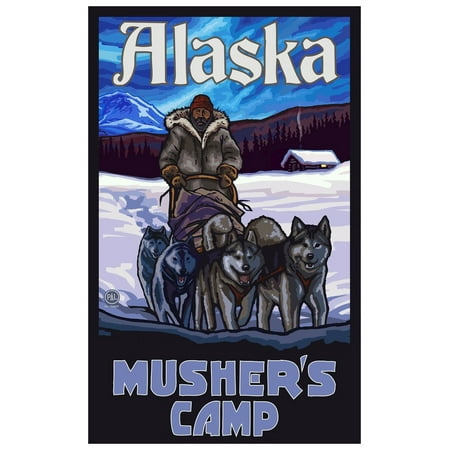 musher camp Alaska Travel Art Print Poster by Paul A. Lanquist (12