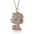 thumbnail image 4 of Sanrio Hello Kitty Crystal Pendant Necklace - Gold-Tone with Colorful Enamel Accents, 4 of 8