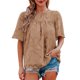 thumbnail image 1 of Jerseys de mujer Blusa floral de mujer Medias mangas acampanadas Camisas sueltas para primavera verano 1 1, 1 of 5