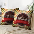 thumbnail image 4 of LALILO Throw Pillow Covers Old Round Retro Vintage Grunge Sunrays Retro Cushion Cover 18" x 18", 2 Pack, 4 of 6