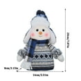 thumbnail image 3 of Cute Snowman Plush Knit Doll, Christmas Handmade Gift, Indoor Snowman Figurines for Home, Winter Table Top Decorations - A, 3 of 6