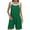 Green, variant on Women's Overalls Loose Fit with Elastic Waist Fashion Solid Color Sleeveless Double Pocket Jumpsuit