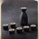 thumbnail image 2 of Juego de vino de estilo japonés, vajilla antigua de cerámica, vajilla amarilla para vino, vajilla negra de gres para licor, 2 of 6