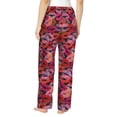 thumbnail image 3 of Picia Red Lips Kissing Womens Soft Woven Cotton Elastic Waistband Sleep Pajama Pant Lounge Sleep Pant With Pockets And Drawstring-XX-Large, 3 of 9