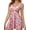 Red, variant on One Piece Swimdress for Women Modest Swimsuits Padded Tummy Control Skirt Swim Dress Retro Floral Print Bathing Suit with Pocket