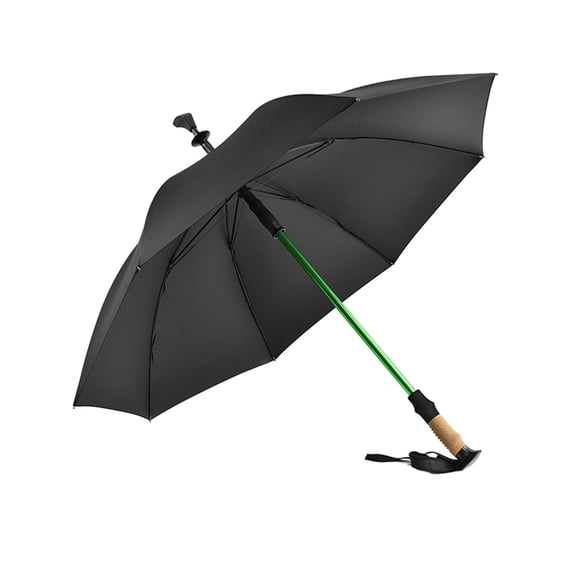 de Bastón Bastones Bastón Marco Resistente a Prueba de Lluvia de Muleta de Lluvia para Hombres Mujeres Montañismo de Verano Negro