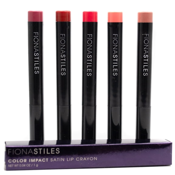 Fiona Stiles COLOR IMPACT Satin Lip Crayon 5pc Set: Bonnie Brae, Couer D'Alene, Gracie, Sunny Dip, Zuma   .04oz each