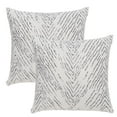 thumbnail image 2 of SAFAVIEH Zecora Chevron Pillow, 21" x 21", Ivory/Black, Set of 2, 2 of 5