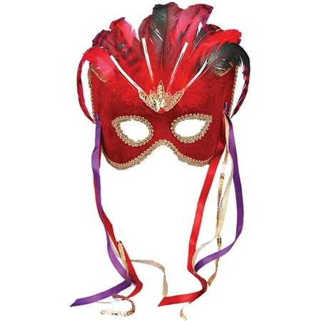Red and Black Venetian Couple Mask Halloween Accessory - Walmart.com