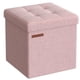 thumbnail image 1 of Otomana de almacenamiento SONGMICS plegable 30 x 30 x 30 cm, color rosa gelatina, 1 of 7