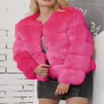 thumbnail image 3 of Vestes Courtes à Manches Longues pour Femmes avec Fausse Fourrure, 3 of 7