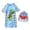 e-Light Blue, variant on ibiyuan Boys One Piece Swimsuit Size 6 Boys' Swimwear1 Piece Zipper Bathing Suit Toddler Sun Rash Guard Short Sleeve Dinosaur Surfing Suit UPF 50 ,5-6 Years