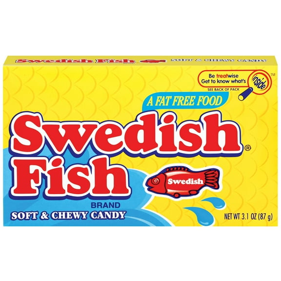 Swedish Fish, Soft Candy Berry Fat Free, 3.1 oz. (12 Count)