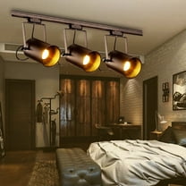 Lakiq Retro Industrial Track Lighting Adjustable Metal Ceiling Spotlight Light Fixture 3-Light