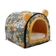 thumbnail image 2 of Cama para perros y gatos Caseta para perros Perrera semicerrada Nido para gatos de interior que se calienta solo Verde pequeño, 2 of 8