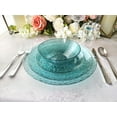 thumbnail image 6 of " OCCASIONS " 150 Pcs set (25 Guests)-Wedding Disposable Plastic Plates & cutlery - Dinnerware 10'', 7'' + Silverware w/double fork (Coastal Clear Blue), 6 of 8