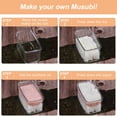 thumbnail image 4 of Kit de moldes Musubi MIUQILAIY, transparente, 3 unidades con cortador de carne para almuerzos, 4 of 6