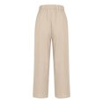 thumbnail image 5 of Kmdttou Women'S Spring Printed Elasticated Waist Full Length Casual Pants Nine-Point Pants, 5 of 6