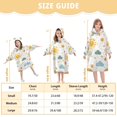 thumbnail image 4 of FORMRS Wearable Blanket Hoodie with Sleeves for Kids Cozy Flannel Sweatshirt, Rainbows Pattern, 4 of 7