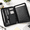 Black, variant on Brown Leather Zipper Binder Portfolio Case for Men and Women