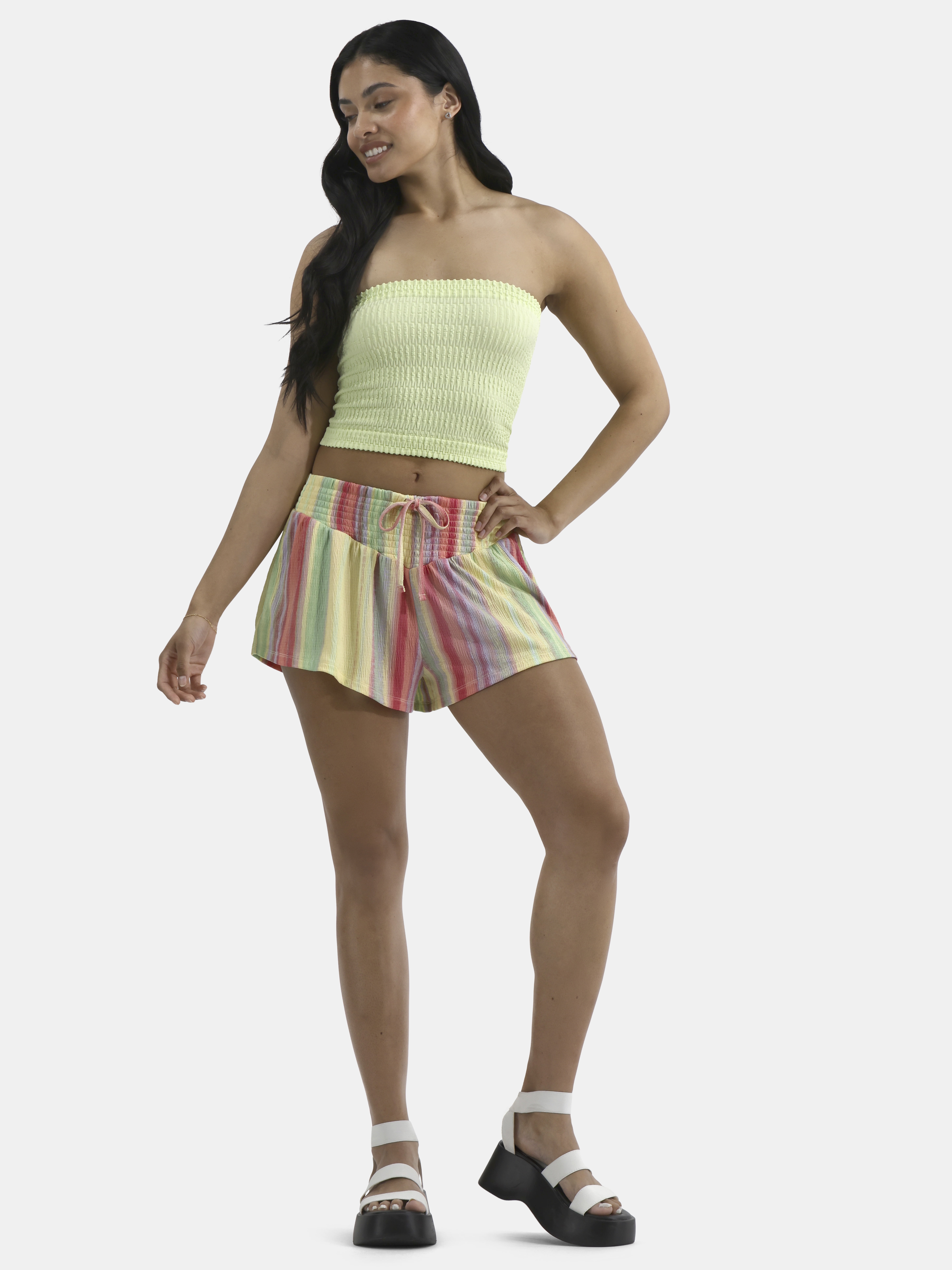 No Boundaries Seamless Textured Tube Top, Women's