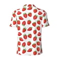 thumbnail image 4 of Rocae Strawberries for Men's Short Sleeve Polo Shirt, Quick Drying Performance Moisture Wicking Sports Men's Golf Shirt, 4 of 9