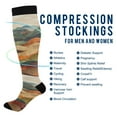 thumbnail image 2 of FORMRS Womens Knee High Socks Casual Long Thick Travel Daily Wear, 1 Pair, Abstract Wavy Landscape, 2 of 6
