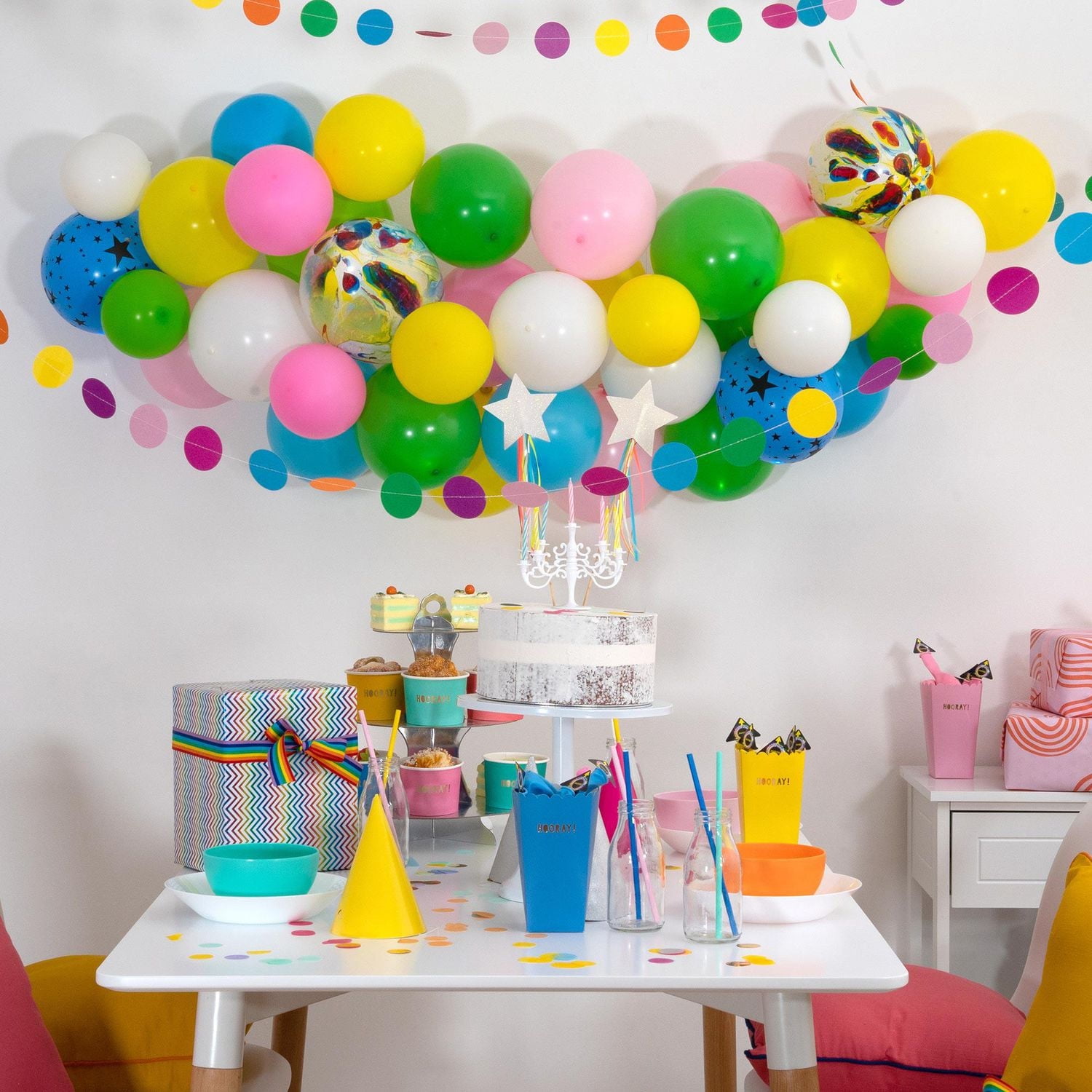 guirlande arc-en-ciel illooms 40Pk