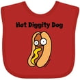 thumbnail image 3 of Inktastic Hotdog Hot Diggity Dawg Boys or Girls Baby Bib, 3 of 4