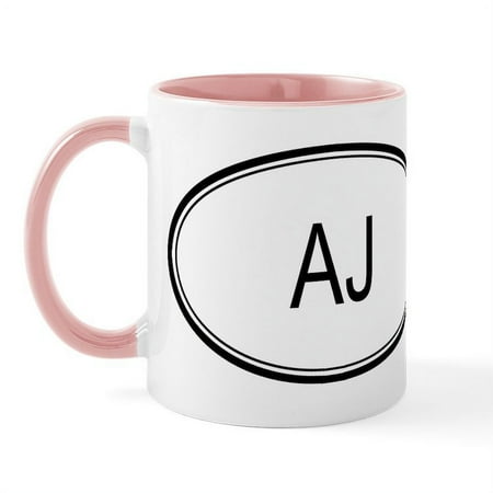 

CafePress - Aj Oval Design Mug - 11 oz Ceramic Mug - Novelty Coffee Tea Cup