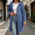 thumbnail image 5 of cocolona Womens Zip Up Hoodies Long Sleeve Solid Color Tunic Fall Jackets Coat Casual Oversized Hooded Sweatshirts with Pockets, 5 of 8