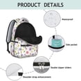 thumbnail image 4 of Pioneer Flower Floral Print Pattern Backpack for School, Cute School Bag with Adjustable Shoulder Straps and Padded Back, 15.3"x11"x7.1", 4 of 5