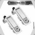 thumbnail image 4 of Compression Latches, 2 Pcs Zinc Alloy Trigger Latch Locks with 4 Keys, Hand Operated Compression Lever Locks for Electronic Closures, Fit 0.04-0.94’’ Doors, 4 of 6