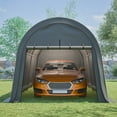 thumbnail image 2 of 10x20 FT Heavy Duty Carport Canopy - Commercial Grade Portable Garage with Steel Frame, Waterproof Cover, Wind & Snow Resistant Outdoor Shelter for Trucks, Cars, Boats, 2 of 18
