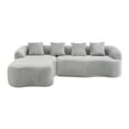 thumbnail image 5 of L-Shaped Modular Sofa with Wide Armrests - Deep Seat, Raised Backrest, 4 Free Pillows, Breathable Fabric, High-Density Foam, 5 of 21