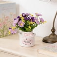 thumbnail image 6 of Low-Maintenance Artificial Flower Bonsai with Ceramic Vase, Potted Floral Decor for Home Office Desk Easter Decor, Stylish Shelf Decoration and Table Centerpiece Easter Display, 3.1*2.5in, D, 6 of 6