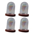 thumbnail image 4 of GUOOL Cloche en Verre Transparent Dôme Fleur Support Micro Paysage Miniature Maison DIY Rouge Nacré, 4 of 9